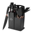 Cheffinger Kochbesteck-Set 19-tlg. Schwarz mit Messerset Bild 2