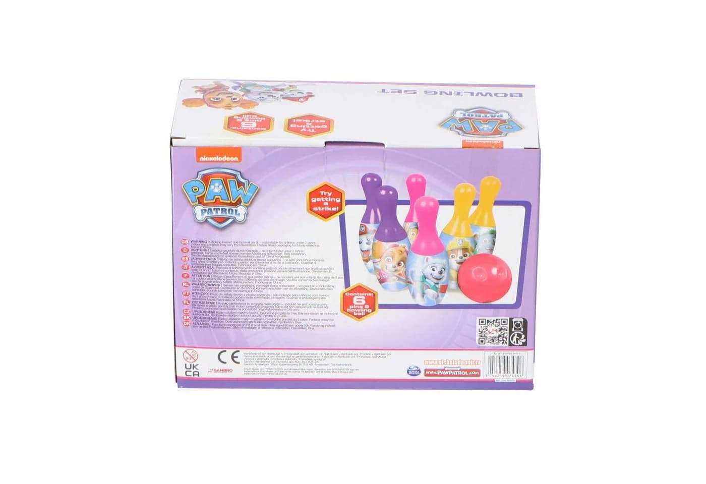 PAW PATROL Spielzeug-Gartenset Bowling Set Outdoor-Spielzeug für Kinder 6 Pins und eine Bowlingkugel - Bild 4