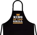 nomsum Kochschürze für Männer "King of the Grill" Schwarz Bild 1