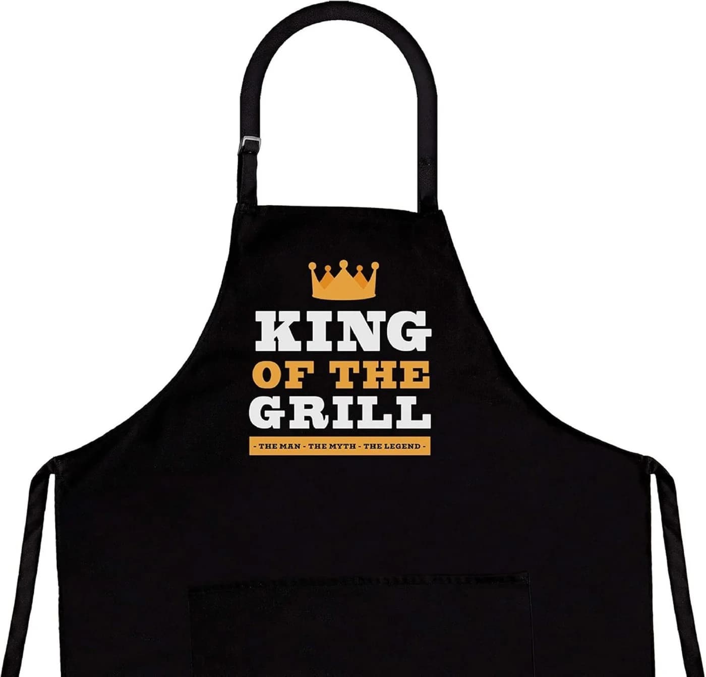 nomsum Kochschürze für Männer "King of the Grill" Schwarz