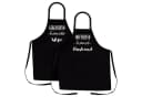 nomsum Kochschürze 2-tlg. Set für Paare Schwarz Polyester OneSize Bild 2
