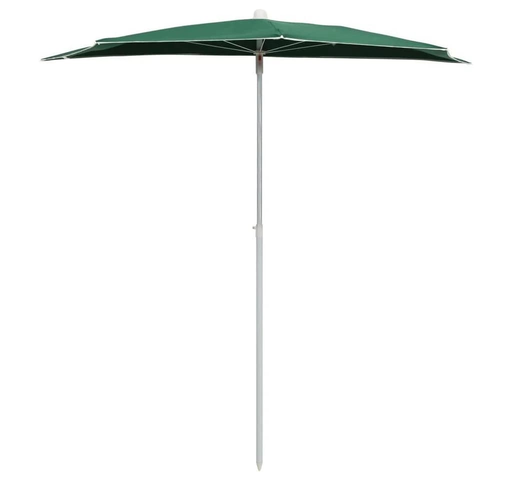 furnicato Sonnenschirm Halb-mit Mast 180x90 cm Grün - Bild 3