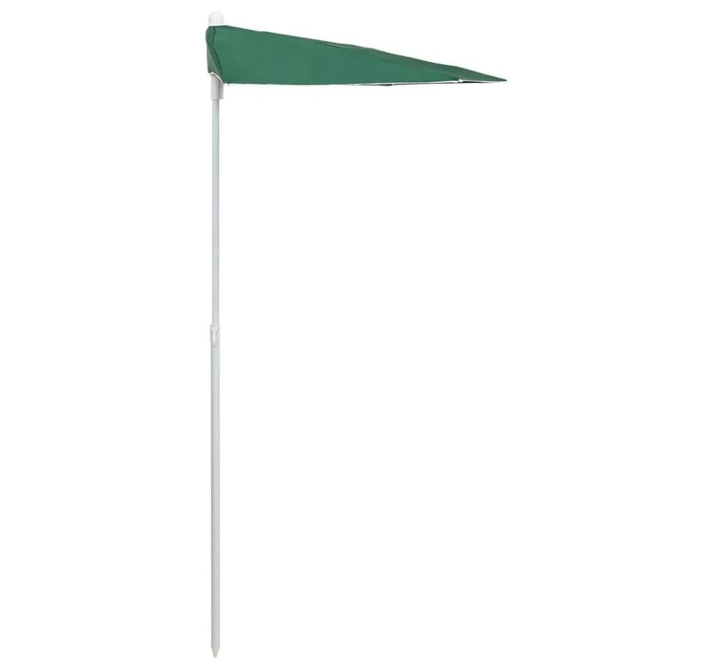 furnicato Sonnenschirm Halb-mit Mast 180x90 cm Grün - Bild 5