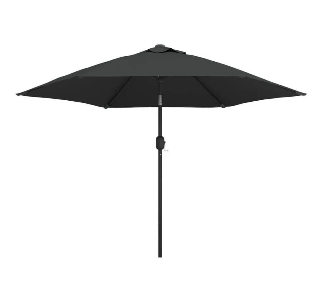 furnicato Sonnenschirm mit LED-Leuchten und Stahlmast 300 cm Anthrazit - Bild 2