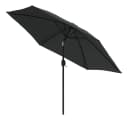 furnicato Sonnenschirm mit LED-Leuchten und Stahlmast 300 cm Anthrazit Bild 4