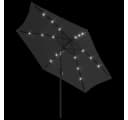 furnicato Sonnenschirm mit LED-Leuchten und Stahlmast 300 cm Anthrazit Bild 5