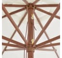 furnicato Sonnenschirm mit Holzmast 350 cm Sandweiß Bild 3
