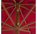 furnicato Sonnenschirm Burgunderrot mit Holzmast Bild 4