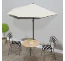 furnicato Sonnenschirm Halbrund Sandfarben mit Alu-Mast Bild 1