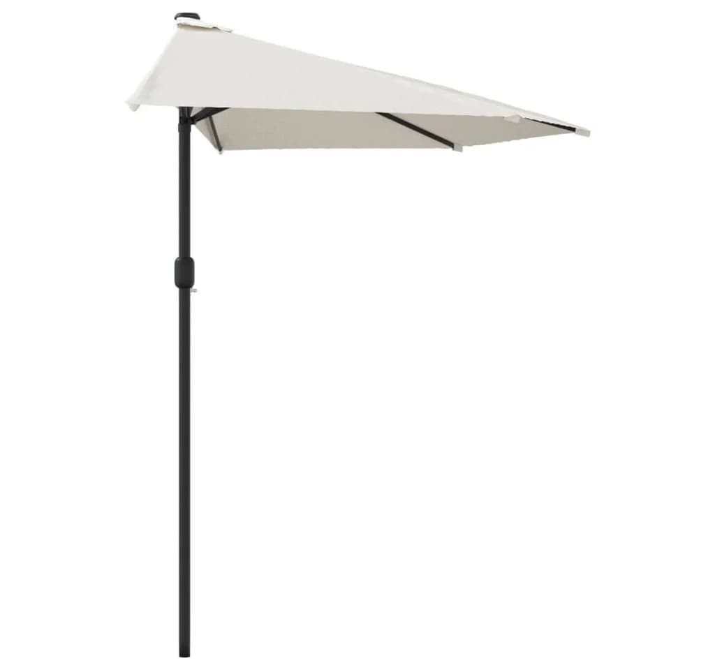 furnicato Sonnenschirm Halbrund Sandfarben mit Alu-Mast - Bild 4