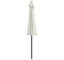 furnicato Sonnenschirm Halbrund Sandfarben mit Alu-Mast Bild 5