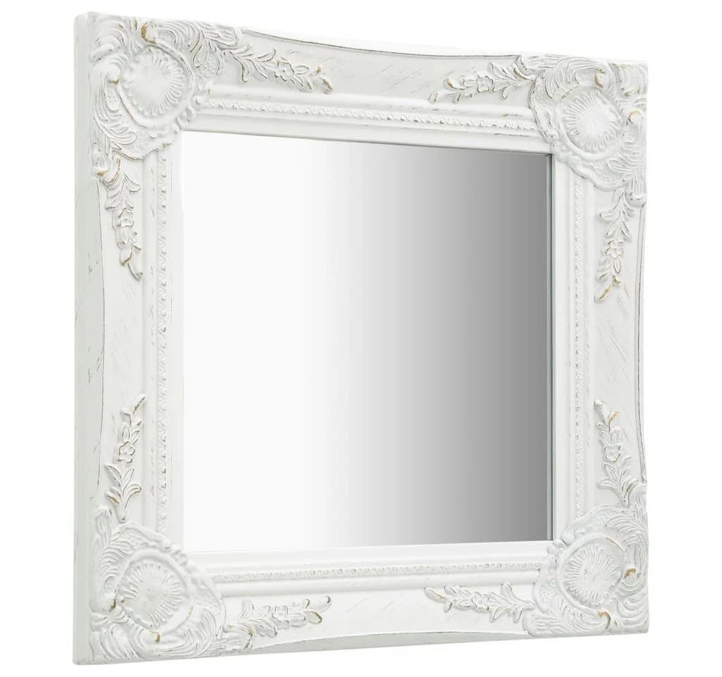 furnicato Wandspiegel Barock-Stil 40x40 cm Weiß - Bild 2