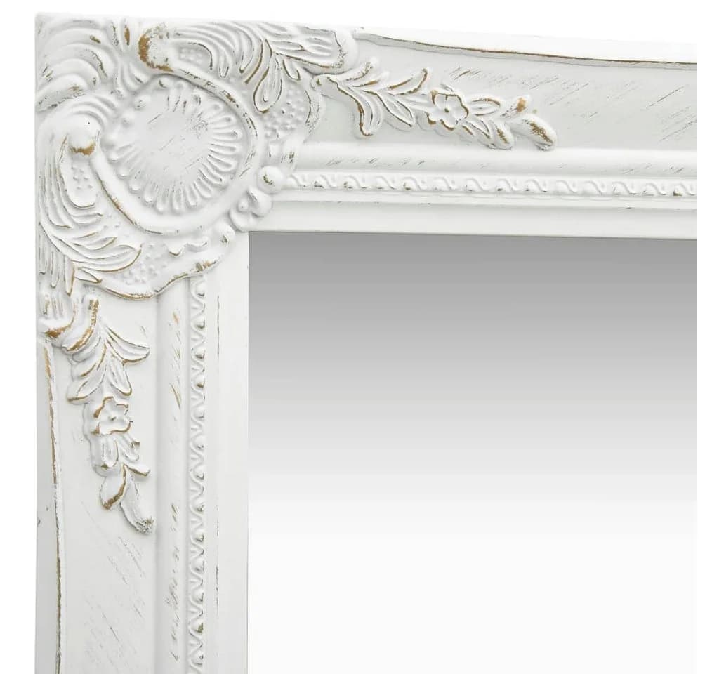 furnicato Wandspiegel Barock-Stil 40x40 cm Weiß - Bild 3