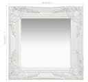 furnicato Wandspiegel Barock-Stil 40x40 cm Weiß Bild 5