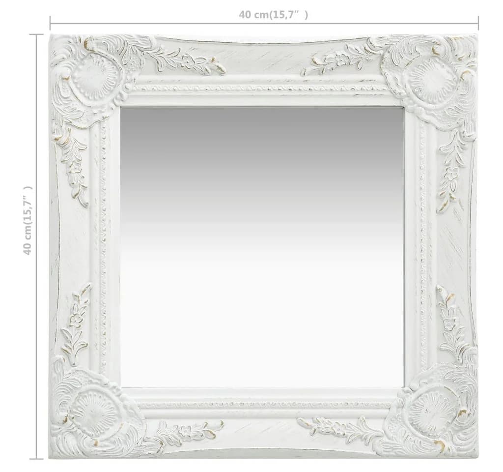 furnicato Wandspiegel Barock-Stil 40x40 cm Weiß - Bild 5