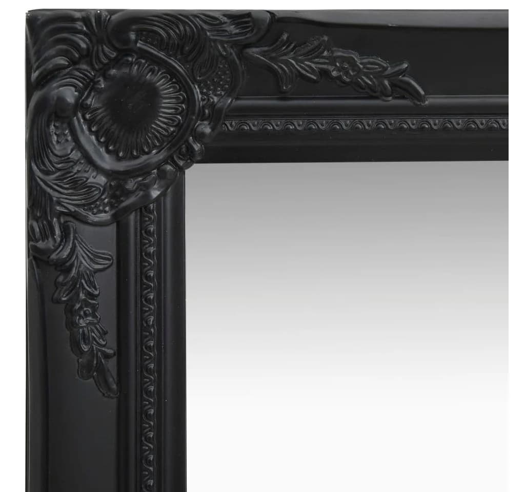 furnicato Wandspiegel Barock-Stil Schwarz - Bild 3