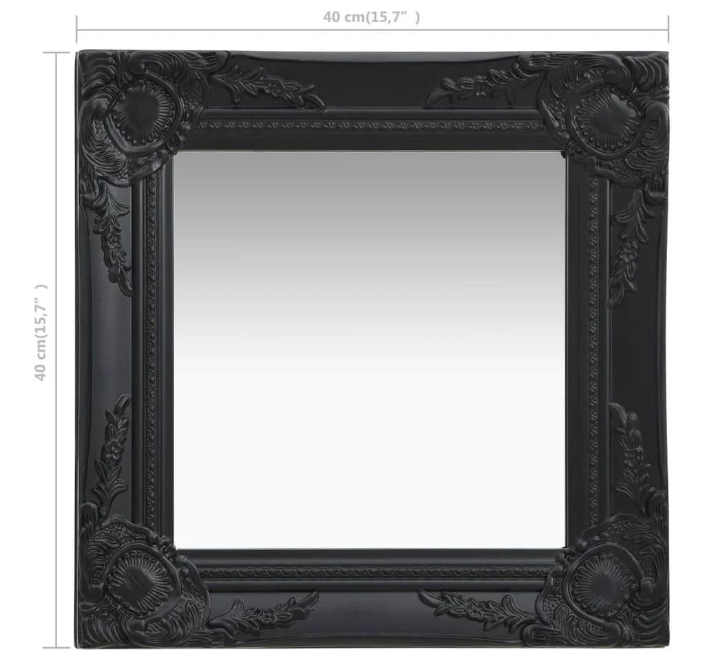 furnicato Wandspiegel Barock-Stil Schwarz - Bild 5