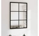 furnicato Wandspiegel Schwarz 60x40 cm Metall Bild 1