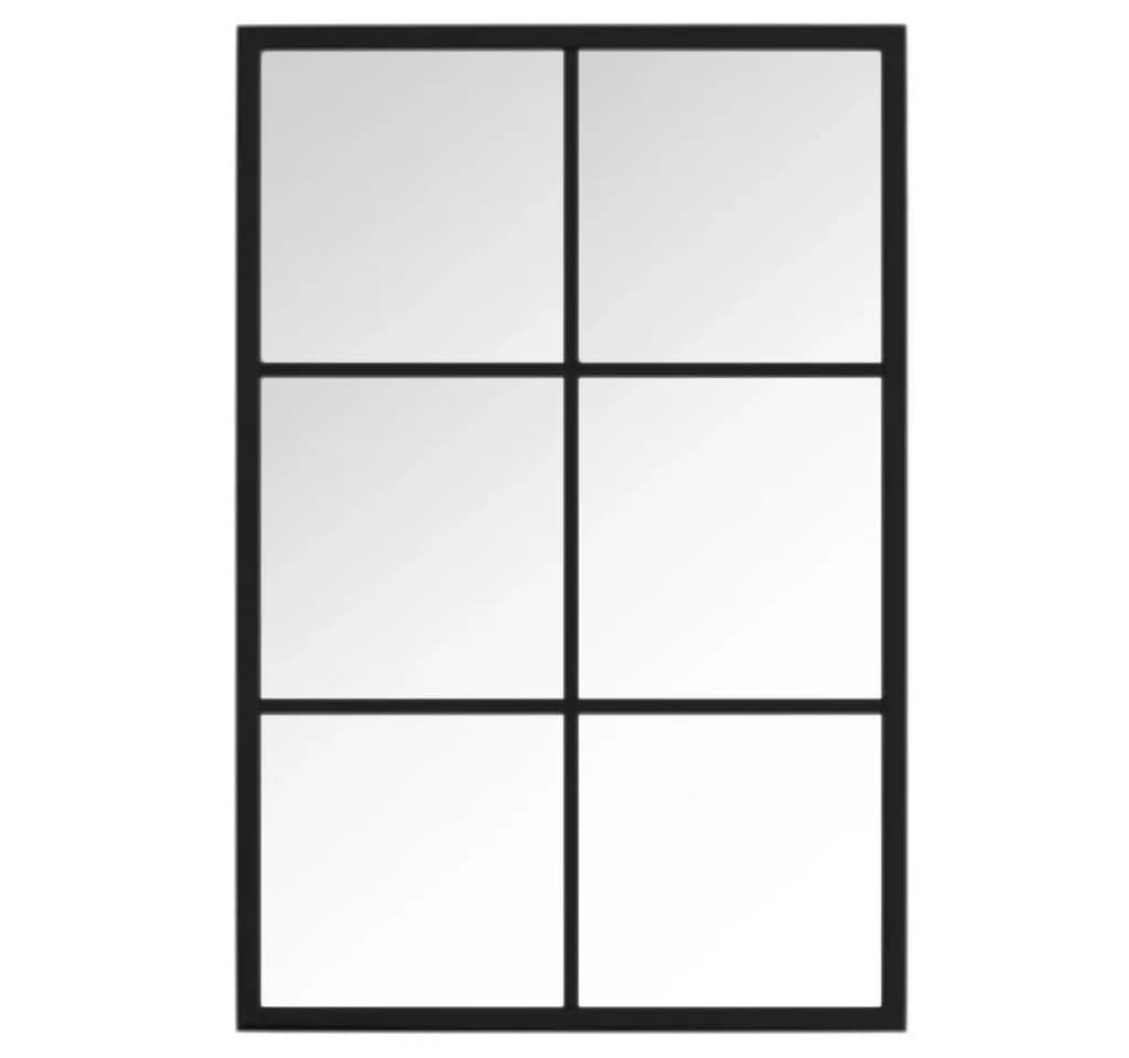 furnicato Wandspiegel Schwarz 60x40 cm Metall - Bild 2