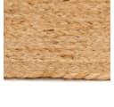 furnicato Runder Juteteppich 180 cm Beige Handgefertigt Bild 3