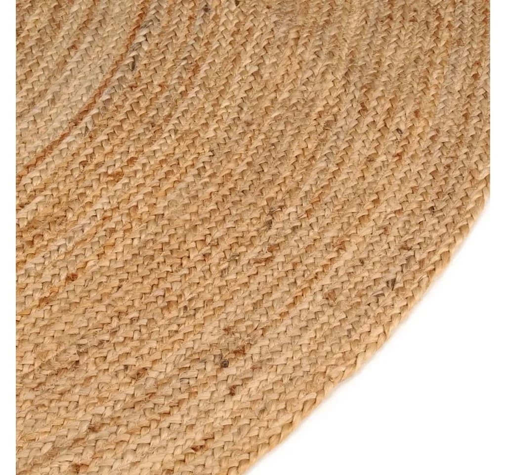 furnicato Runder Juteteppich 180 cm Beige Handgefertigt - Bild 5
