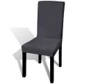 furnicato Stuhlhusse Anthrazit 6 Stück für Stühle bis 55 cm Bild 1