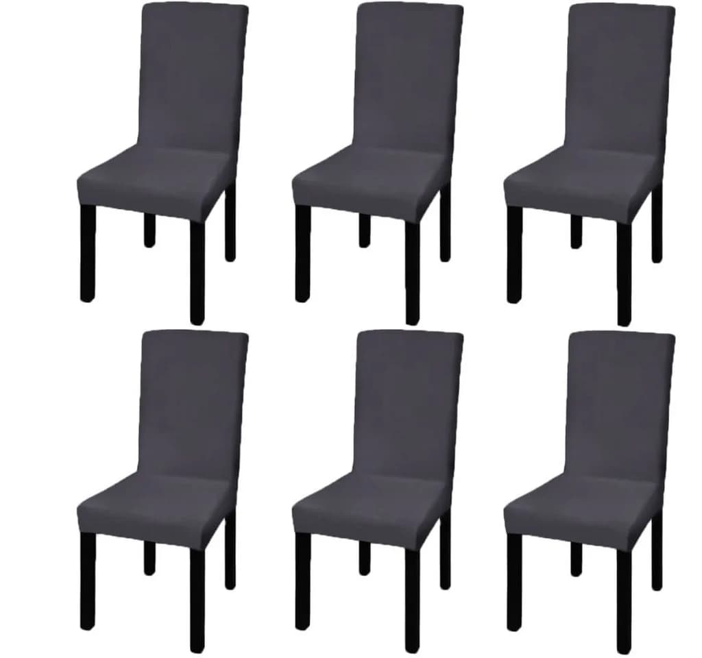furnicato Stuhlhusse Anthrazit 6 Stück für Stühle bis 55 cm - Bild 2