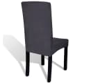 furnicato Stuhlhusse Anthrazit 6 Stück für Stühle bis 55 cm Bild 4