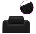 furnicato Dehnbare Sofahusse Schwarz 90–140 cm Bild 2
