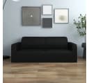 Furnicato Stretch Sofahusse 2-Sitzer Schwarz Polyester-Jersey Bild 1