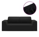 Furnicato Stretch Sofahusse 2-Sitzer Schwarz Polyester-Jersey Bild 2