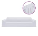 furnicato Dehnbare Sofahusse Weiß für 4-Sitzer Bild 2
