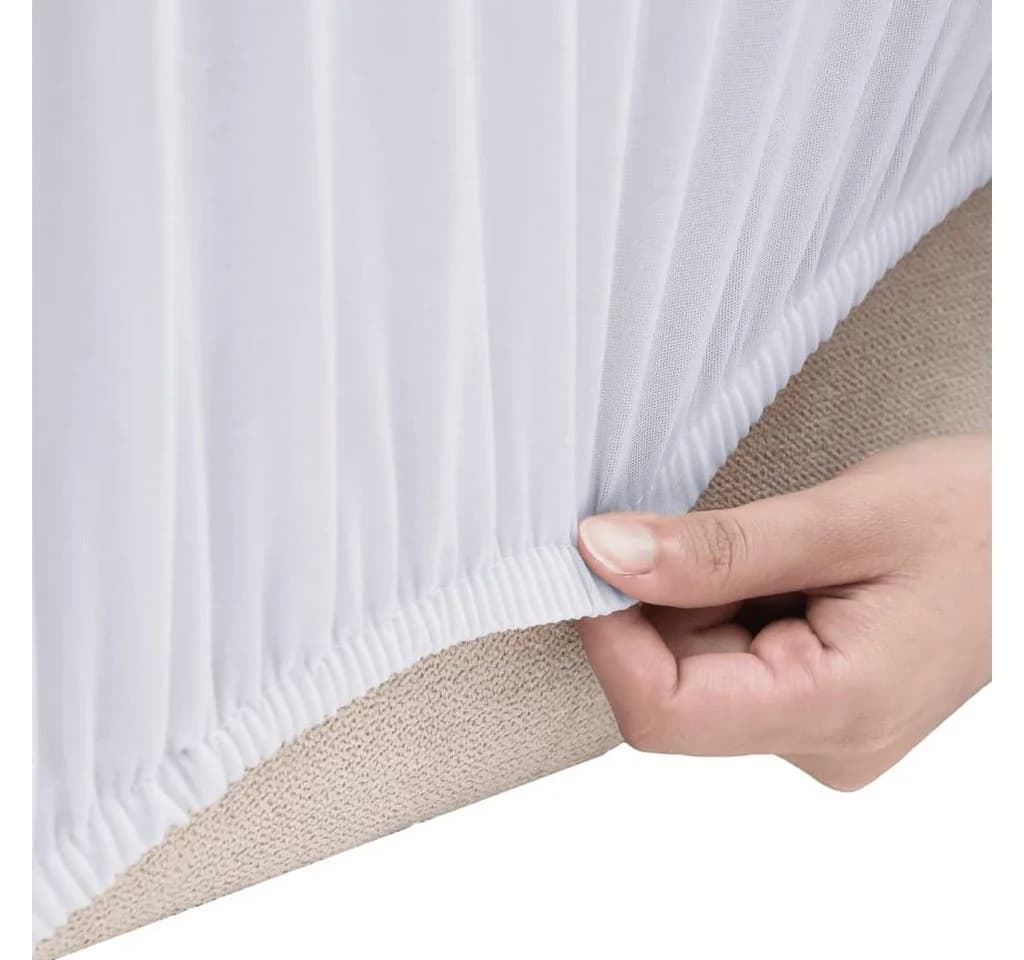 furnicato Dehnbare Sofahusse Weiß für 4-Sitzer - Bild 3
