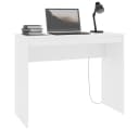 furnicato Moderner Weißer Computertisch 90x40x72 cm Holzwerkstoff Bild 2