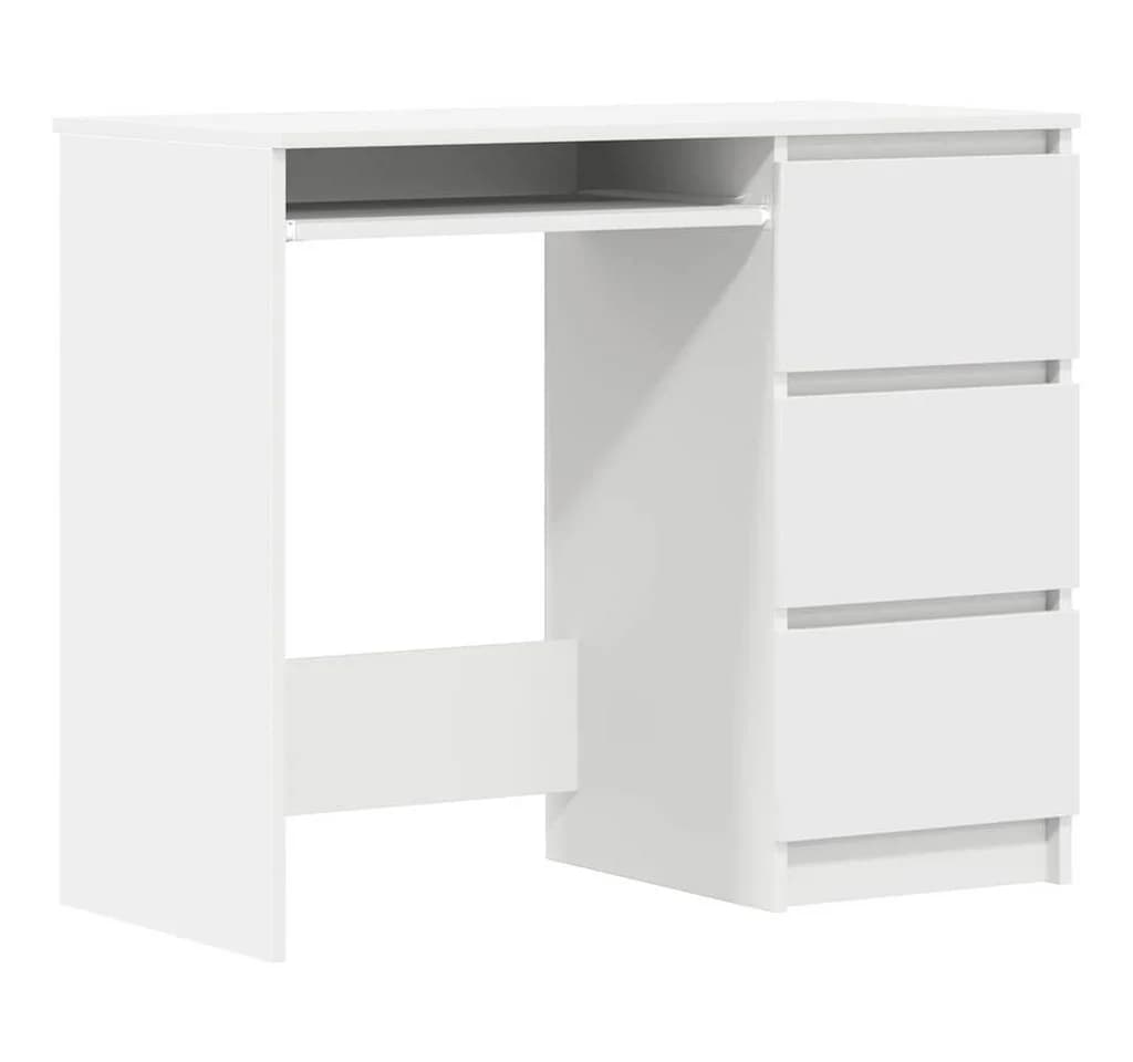 furnicato Schreibtisch Weiß Holzwerkstoff