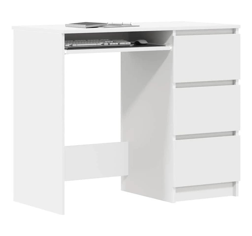 furnicato Schreibtisch Weiß Holzwerkstoff - Bild 4
