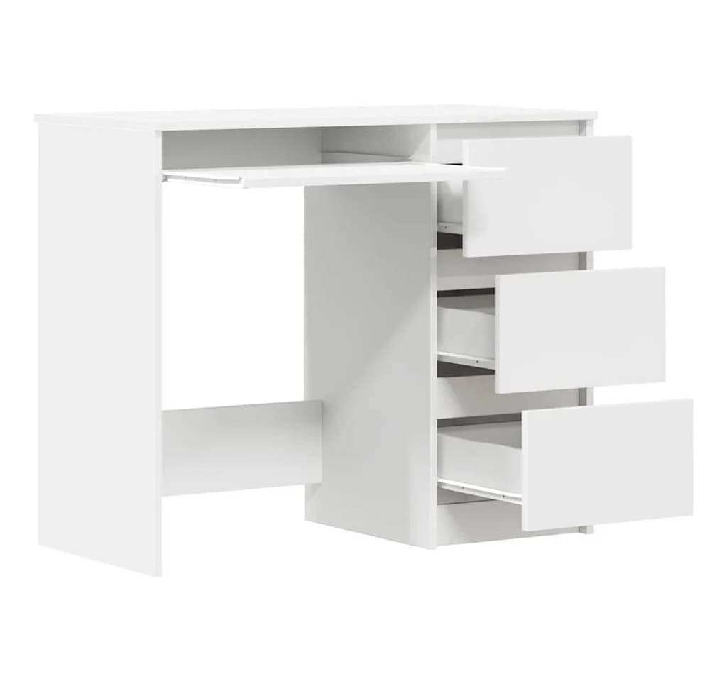 furnicato Schreibtisch Weiß Holzwerkstoff - Bild 5