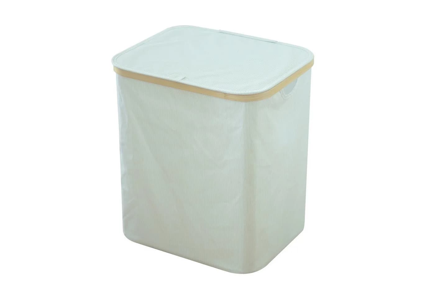 HTI-Living Wäschekorb Ilian mit Deckel Bambus Polyester - Bild 2
