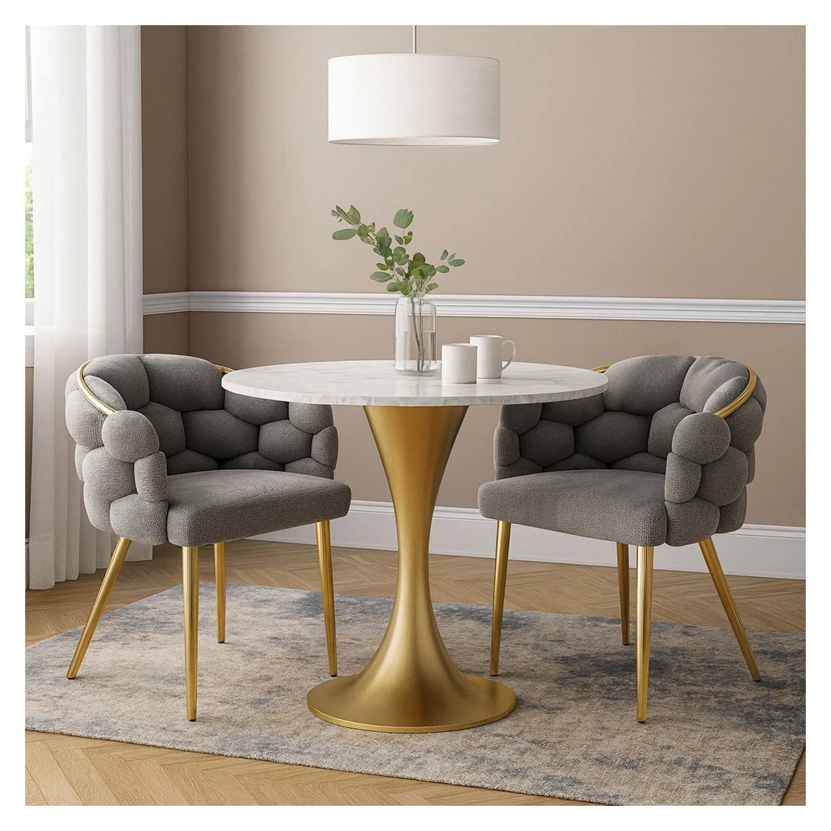 HTI-Living Esszimmerstuhl Alsen Gold Grau