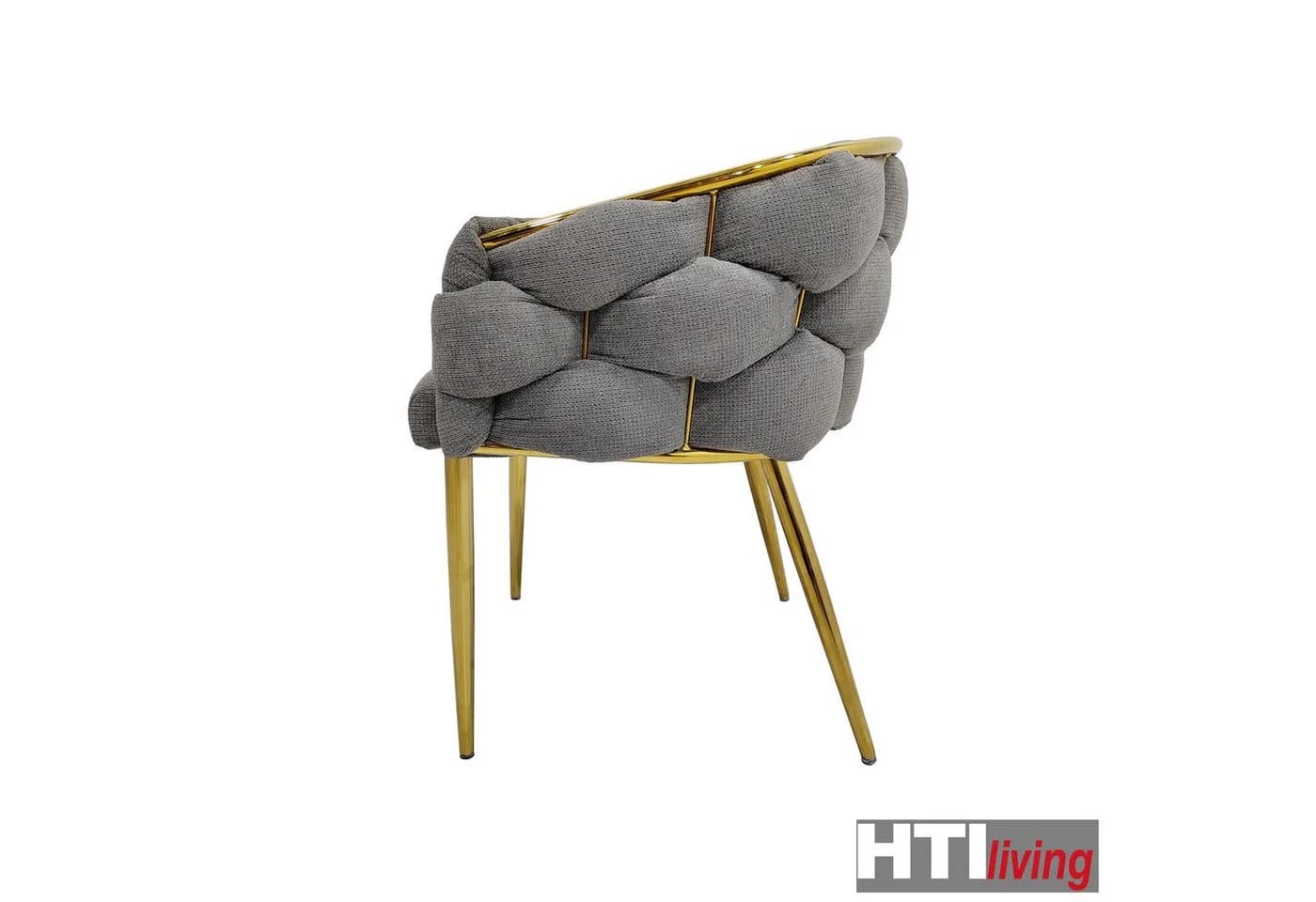 HTI-Living Esszimmerstuhl Alsen Gold Grau - Bild 5