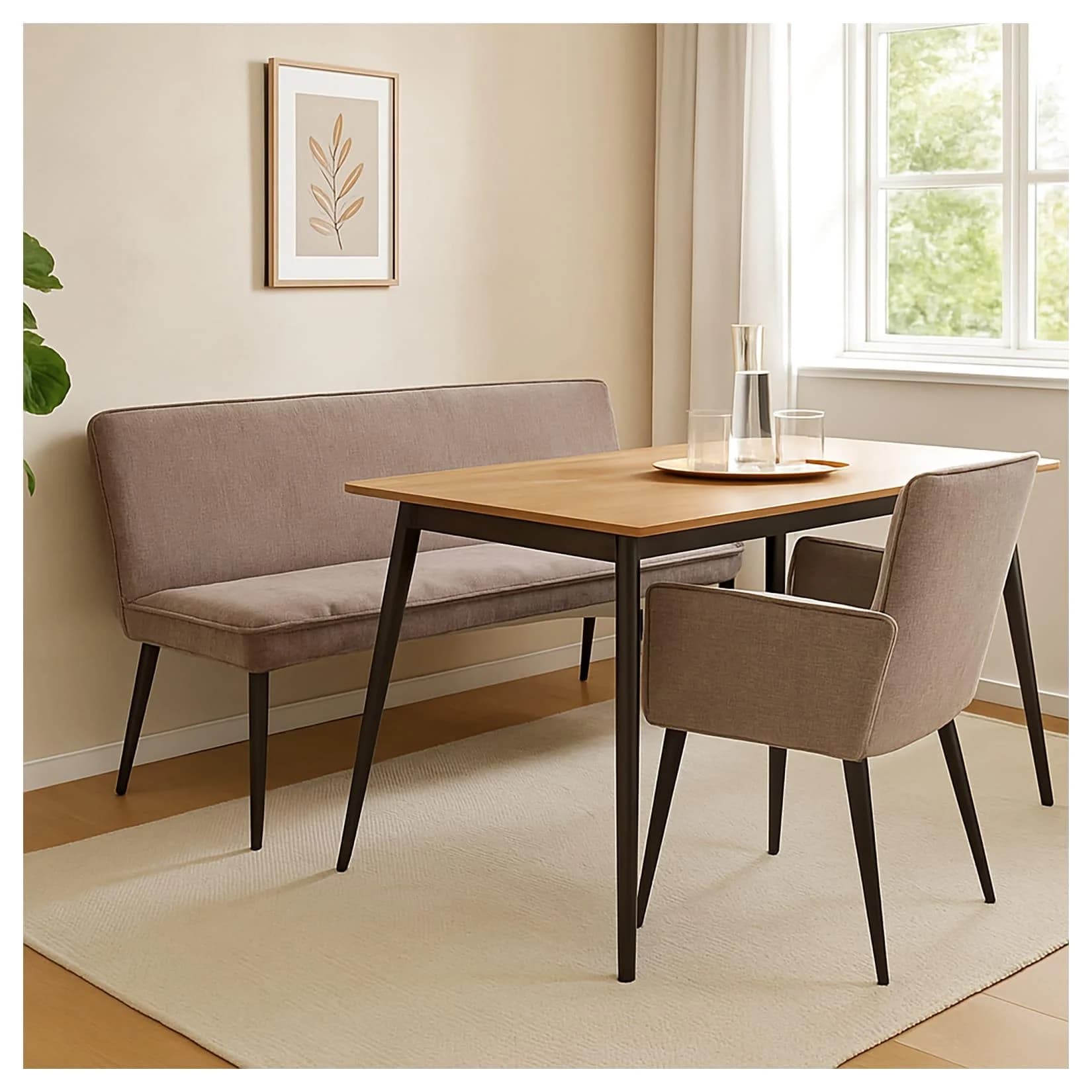 HTI-Living Polsterbank Mesilla Braun Chenille-Optik