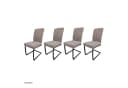 HTI-Living Esszimmerstuhl Kinsey Schwingstuhl Set 4 St. Braun/Grau Bild 2