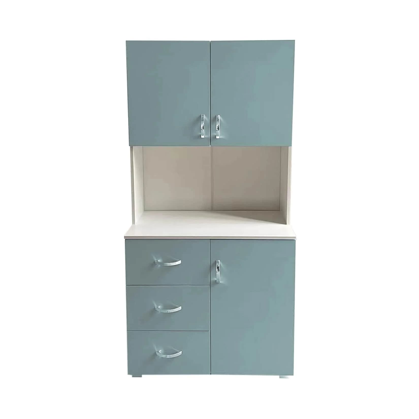 HTI-Living Badschrank Hellblau Weiß mit Schubladen