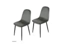 HTI-Living Esszimmerstuhl Savannah 2er Set Grau Samt Bild 1