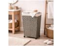 HTI-Living Wäschekorb Briena Grau Polyrattan mit Rollen Bild 1