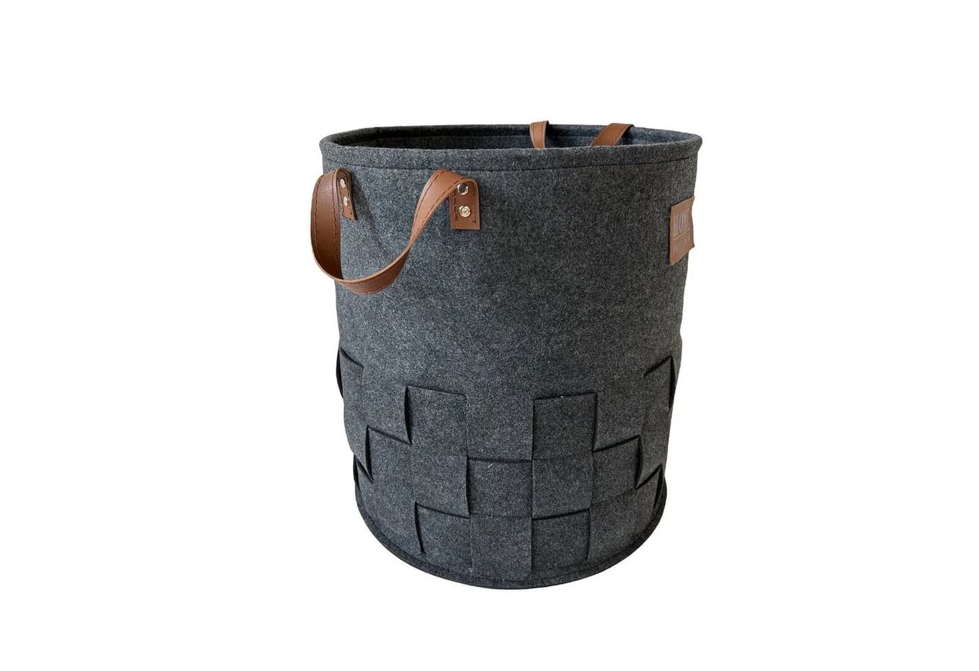 HTI-Living Wäschekorb Briena Filz Dunkelgrau 55 Liter