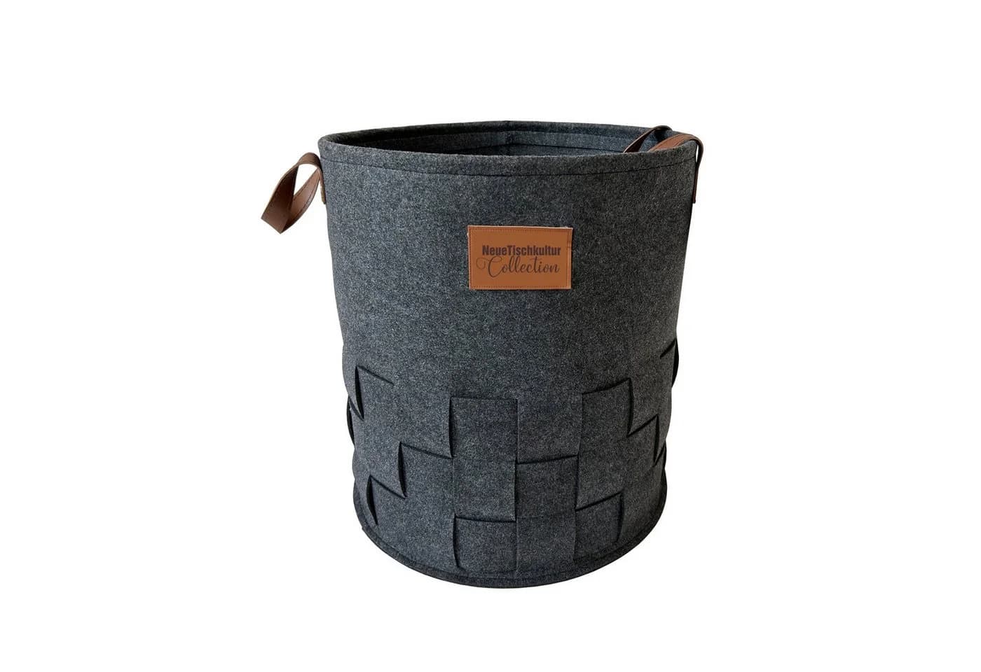 HTI-Living Wäschekorb Briena Filz Dunkelgrau 55 Liter - Bild 2