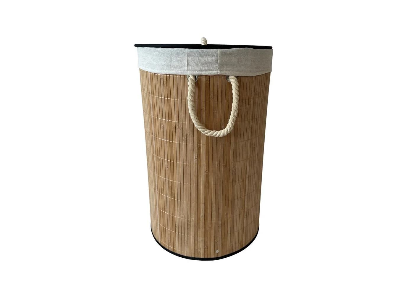 HTI-Living Wäschekorb Briena Bambus 66L mit Deckel und Griff