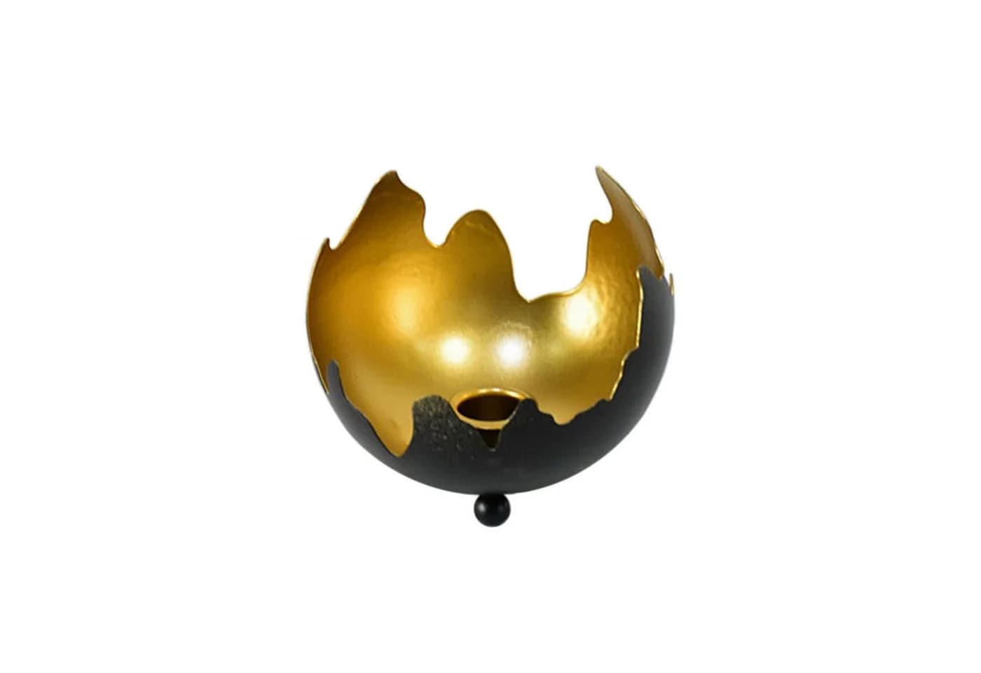 HTI-Living Kerzenständer Schwarz/Gold Modern Metall Tischdekoration - Bild 2