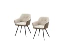 HTI-Living Esszimmerstuhl Joschka 2er Set Taupe Cord & Webstoff Bild 2